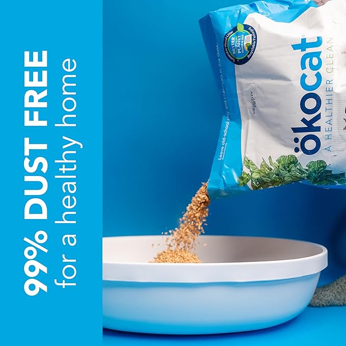 ökocat Original Low-Dust Natural Wood Clumping Cat Litter with Odor Control 16.6 lbs Large