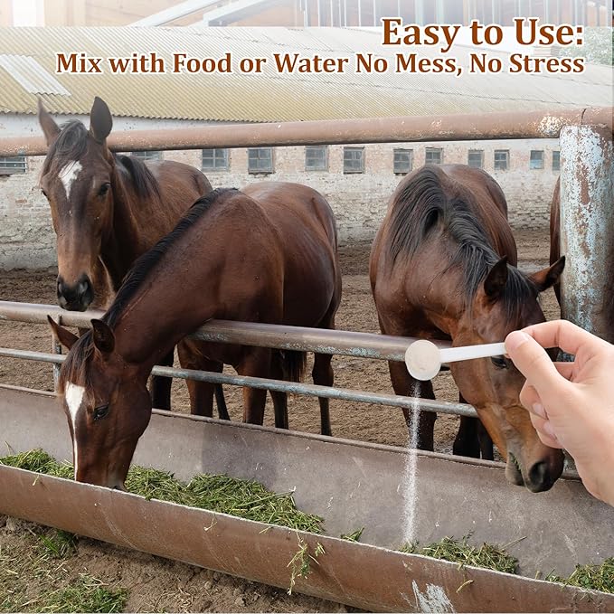 Probiotics for Horses Dietary Supplement, All-Natural Digestive System Maintenance Formula Equine Digestion Support Horse Health Supplements (90 Days)