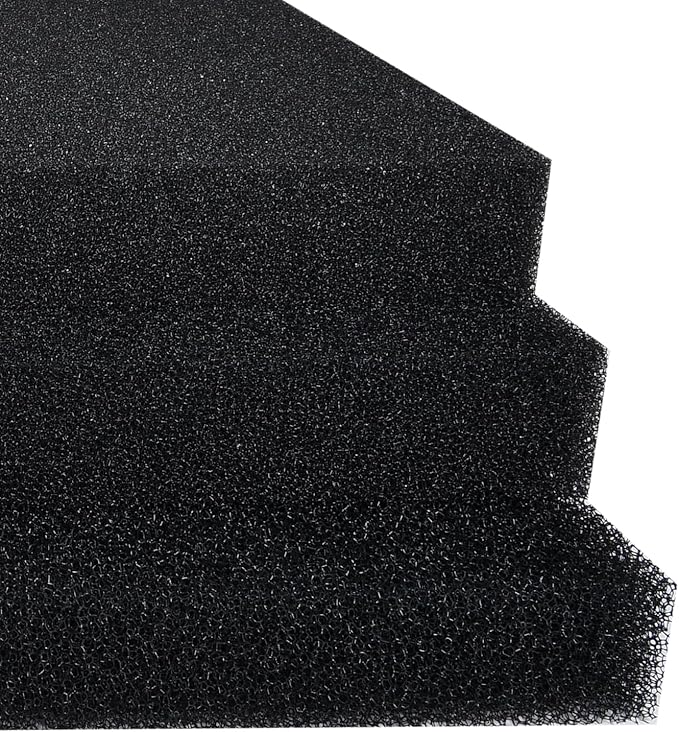 Hipanda 2 Pack Aquarium Bio Filter Sponge Pad 20"x20"x1.5",50PPI, Bio Filter Media Foam Pad Sponges, Cut-to-Size Open Cell Foam Sheet for Fish Tank