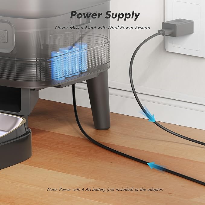 Automatic Cat Feeder - Nityers 4L Timed Cat Dry Food Dispenser with Stainless Steel Bowl,1-6 Meals Per Day, Programmable Portion Size, Detachable Washable, Auto Pet Feeder for Cats and Small Dogs