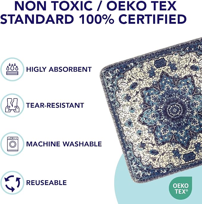 Washable Pee Pads for Dogs - Super Absorbent Reusable Puppy Training Pads - 100% Waterproof, Leak-Proof & Non-Slip Whelping Pads for Pet Housebreaking