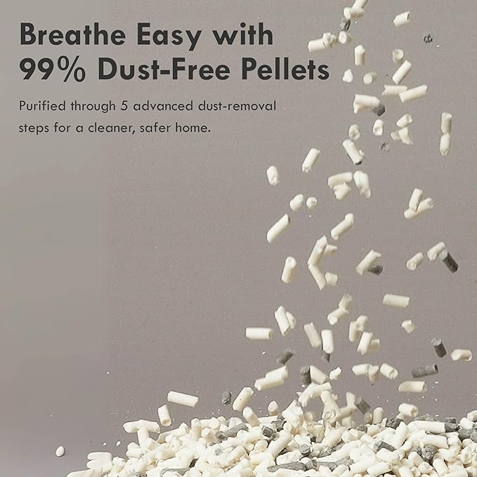 Lady N Pellet Tofu Cat Litter, Strong Clumping, Dust-Free Low-Track Water-Soluble, Natural Ingredients, Enviro-probiotic and Activated Carbon for Odor Control 18lb Yosemite Woody Scent + Unscented
