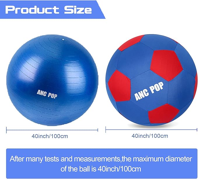 Herding Ball for Horse Ball & Cover 40" Large for Play Herding Ball Horse Toys for Horse (Blue & Red)