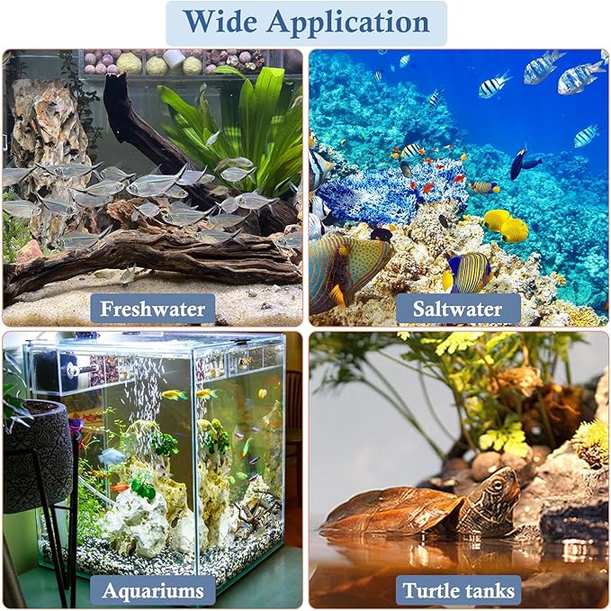 4 Pack Mixed Filter Pads 12.6" x 5" for Aquarium, Cut-to-Fit Fish Tank Filter Media with Ammonia&Carbon&Phosphate Reducer, Aquarium Filter Sponge, Compatible with Most Filters