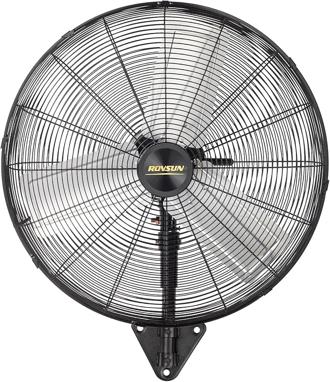 ROVSUN 30" Wall Mounted Fan, Max 10600 CFM High Velocity Industrial Wall Fan with Wide Angle Oscillating, Commercial Ventilation Use, Suit for Garage, Shop, Greenhouse, Gym, UL Listed