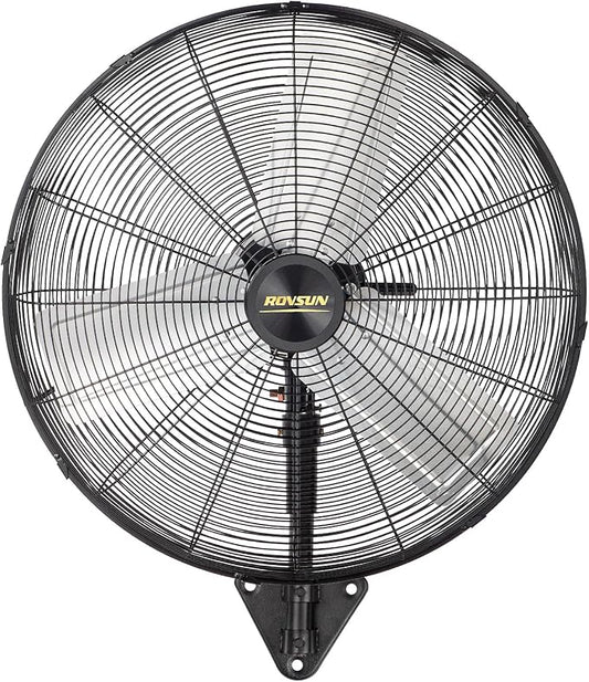 ROVSUN 30" Wall Mounted Fan, Max 10600 CFM High Velocity Industrial Wall Fan with Wide Angle Oscillating, Commercial Ventilation Use, Suit for Garage, Shop, Greenhouse, Gym, UL Listed