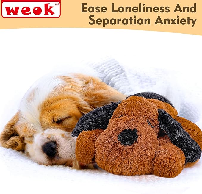 Heartbeat Puppy for Dogs, Heartbeat Helps for Dog Anxiety Relief and Calming Aid, Puppy Heartbeat Stuffed Animal Anxiety Calming Behavioral Aid Puppy Heartbeat Toy Sleep aid for Dogs Cats Pets