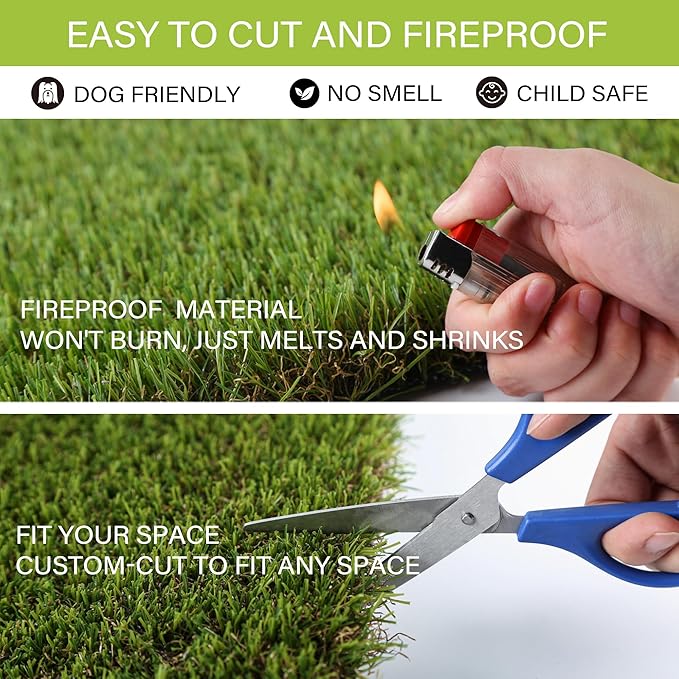 Dog Grass Pads 6 x 8 FT Artificial Grass Pee Pads for Dogs Potty Fake Grass Rug Turf Mat for Dogs Training Indoor Outdoor Garden Lawn Artificial Grass Rug