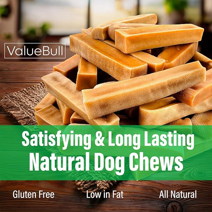ValueBull Himalayan Yak Cheese Dog Chews, Extra Large, 25 ct Bulk Pack - Long Lasting for Aggressive Chewers, All Natural, Healthy & Safe, Low Odor Nepal Yak Milk Chews