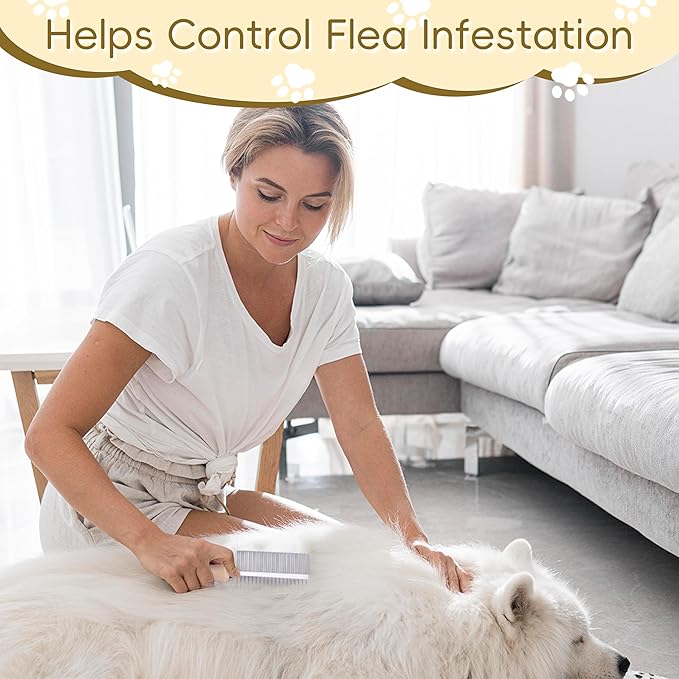 Upgraded All-in-One Pet Grooming Kit – Includes Detangling, Shedding, Dual-Sided & Massaging Tools, Ergonomic Non-Slip Handle, Safe for Cats & Dogs