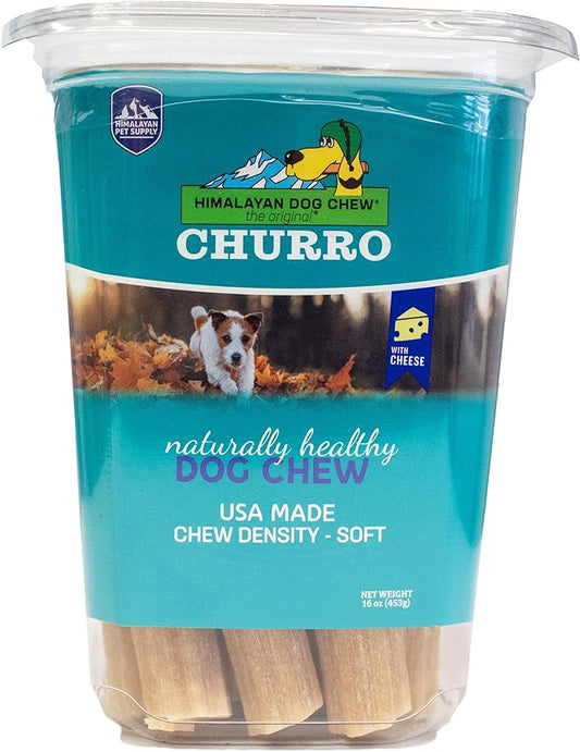 Himalayan Pet Supply Churro Cheese Treats | Lactose Free - Gluten Free - Grain Free | USA Made | All Breeds | 13 Churros | Real Himalayan Cheese