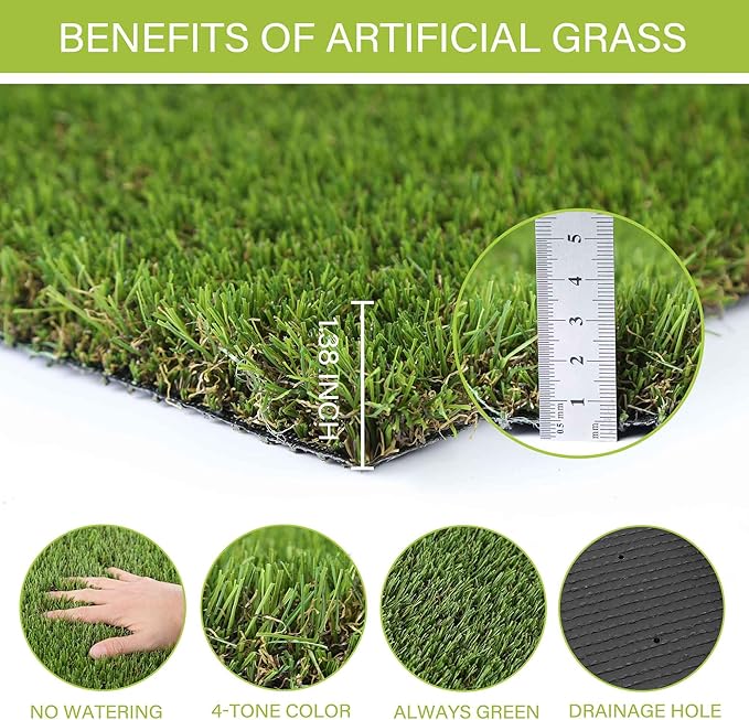 Dog Grass Pads 5 x 8 FT Artificial Grass Pee Pads for Dogs Potty Fake Grass Rug Turf Mat for Dogs Training Indoor Outdoor Garden Lawn Artificial Grass Rug