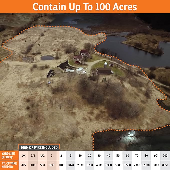 SportDOG Brand Rechargeable In-Ground Fence System - Waterproof, Rechargeable Collar with Tone, Vibrate, and Shock - Expandable to Contain Unlimited Dogs