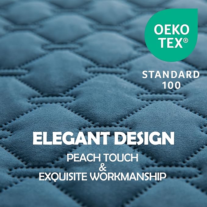 gogobunny 100% Double-Sided Waterproof Dog Bed Cover Pet Blanket Sofa Couch Furniture Protector for Puppy Large Dog Cat, Reversible (40x50 Inch (Pack of 1), Dark Blue/Light Blue)