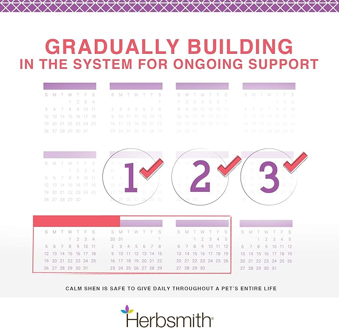 Herbsmith Calm Shen – Herbal Blend for Dogs & Cats – Natural Anxiety Remedy for Dogs & Cats – Feline and Canine Calming Supplement – 150g Powder