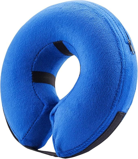 BENCMATE Inflatable Dog Cone Collar Alternative, Soft Dog Cone for Small Medium Large Dogs and Cats, Neck Recovery ECollar Donut Collar After Surgery (X-Large, Blue)