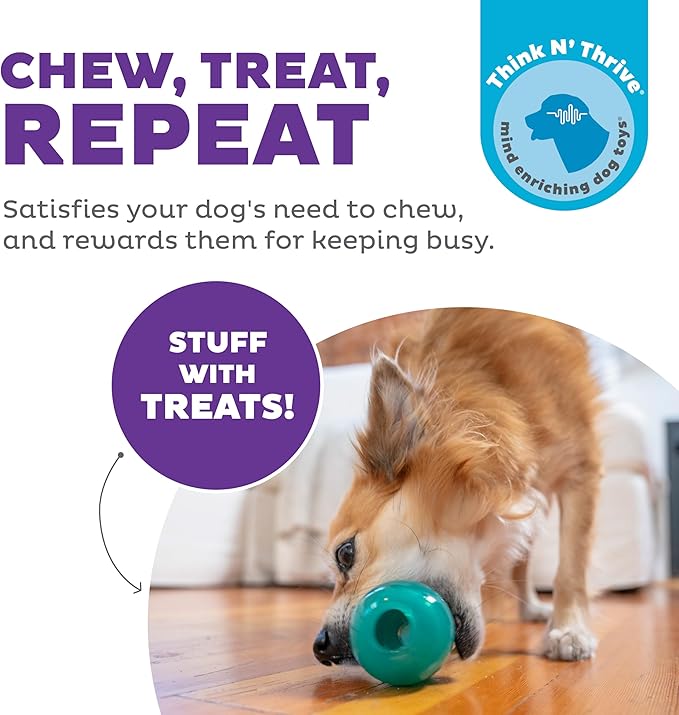 Outward Hound by Planet Dog Double-Tuff Interactive Treat-Dispensing Dog Toy, Medium, Blue