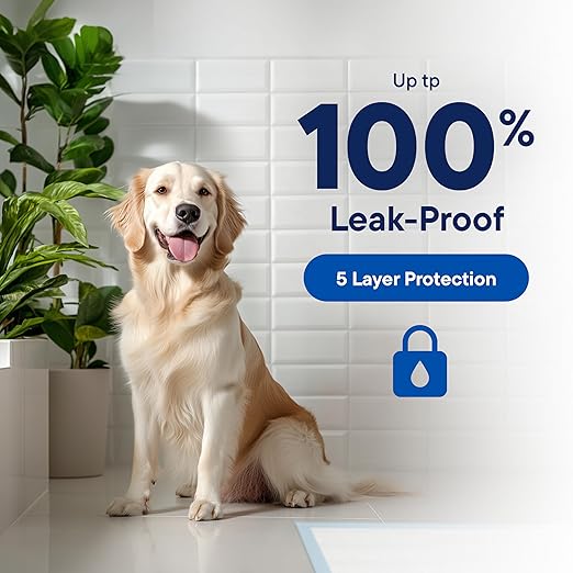 Puppy Pads Pet Pee Pads 34" x 36" [100-Count] Pet Training Disposable Pads, Extra Large Breed, Leak-Proof, Bulk Case Pack - for Golden Retrievers, Boxers, Great Danes, Heavy Duty Surface Protector