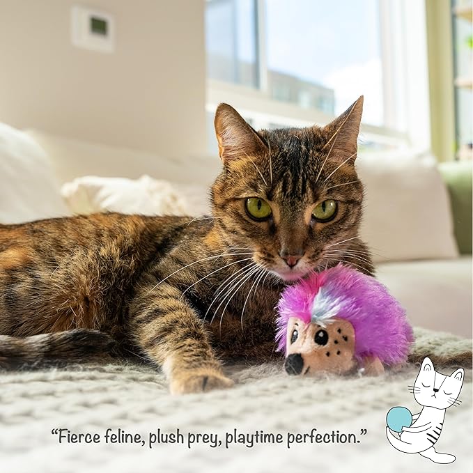 Catstages Catnip Plushies Hedgehog Multicolored Plush Catnip Cat Toy