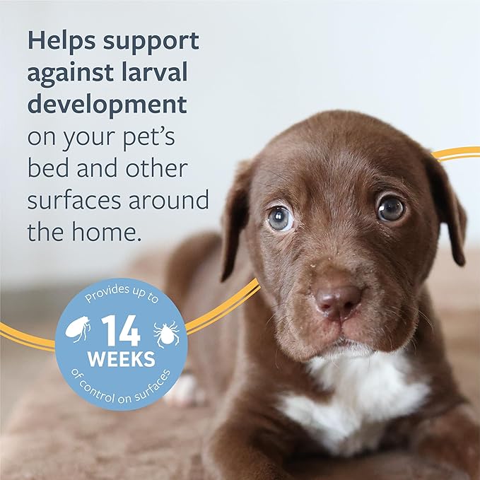 Veterinary Formula Flea and Tick Spray for Dogs, 8 oz – Easy-to-Use Dog Flea Spray, Kills on Contact, Prevents Egg & Larval Development for 14 weeks