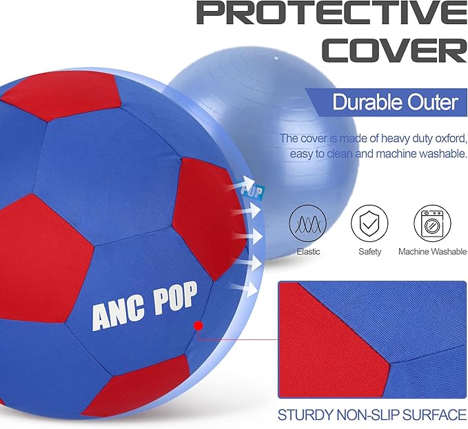 Herding Ball for Horse Ball & Cover 40" Large for Play Herding Ball Horse Toys for Horse (Blue & Red)