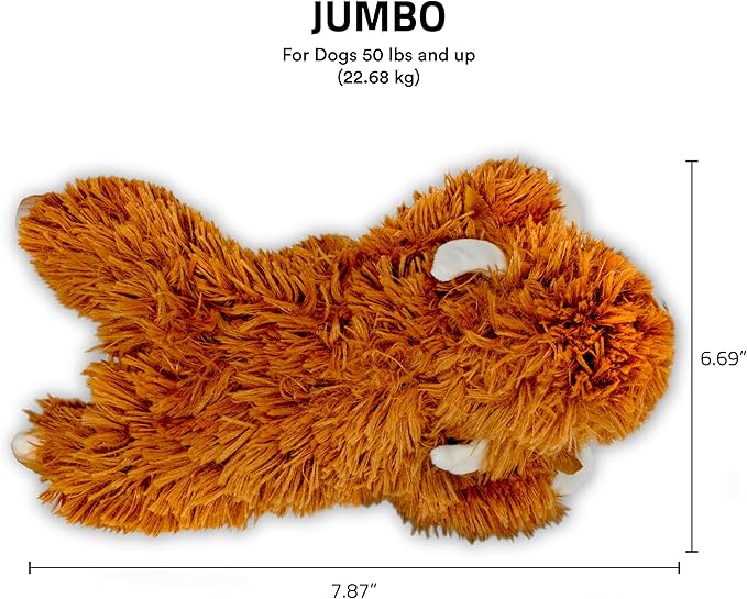 Playology Dog Toys | Plush Toy Highland Cow Stuffed Animal for Dogs | Jumbo Beef Scented Toy - Easy to Clean and Made from Non Toxic Materials