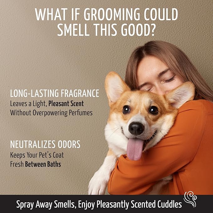 Tauro Pro Line Dog Detangler Spray - Dematting Dog Leave in Conditioner Spray Perfect for Golden Doodle, Poodle, Other Breeds & Cat Matted Hair Grooming (Fur Growth - 8.45 Fl Oz)