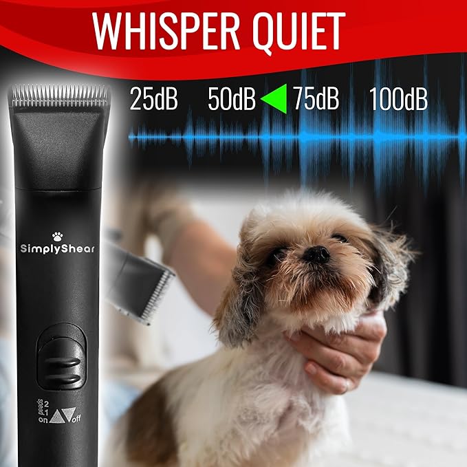Premium Dog Clippers for Grooming, High-Performance 2-Speed Corded Shears, Quiet and Reliable Dog Grooming Kit