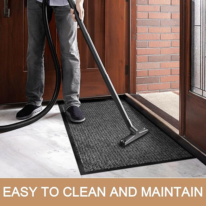 Front Door Mat Outside Entrance, 96" x 48" Sturdy Indoor Outdoor Mats for Entryway, Low Profile Welcome Doormat for Home Entrance, Non Slip Shoe Scraper Mat, Ideal for High Traffic Area