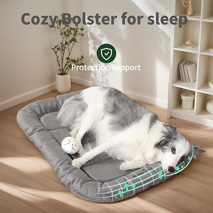 KHONSU PET Durable Dog Bed Tough and Tear Proof Dog Crate Bed, 800lbs Tear Strength PVC-Backed Waterproof Ped Bed Mat Indoor & Outdoor Use for Dogs up to 35 lbs