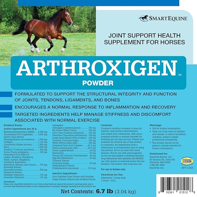 Uckele by SmartEquine Arthroxigen | Horse Joint Supplement, Glucosamine & MSM for Horses | Encourages Strong Joints Mobility, Soft Tissue and Overall Wellness | 6.7 lb Bag