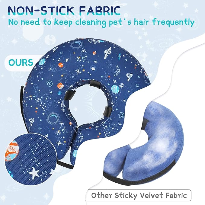 Supet Inflatable Dog Cone Collar for Small Dogs Puppies Cats, Soft Dog Cone Alternative After Surgery for Puppies Cats to Stop Licking