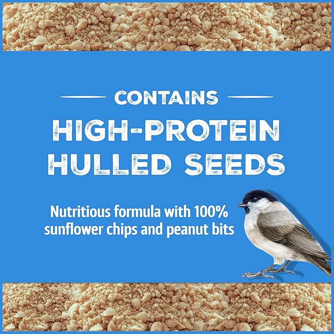 Pennington Select Chips & Bits Wild Bird Seed for Outside Feeders, High-Protein, No-Hull & No-Waste, Sunflower Chips & Peanut Bits Attract Songbirds,15-lb. Bag