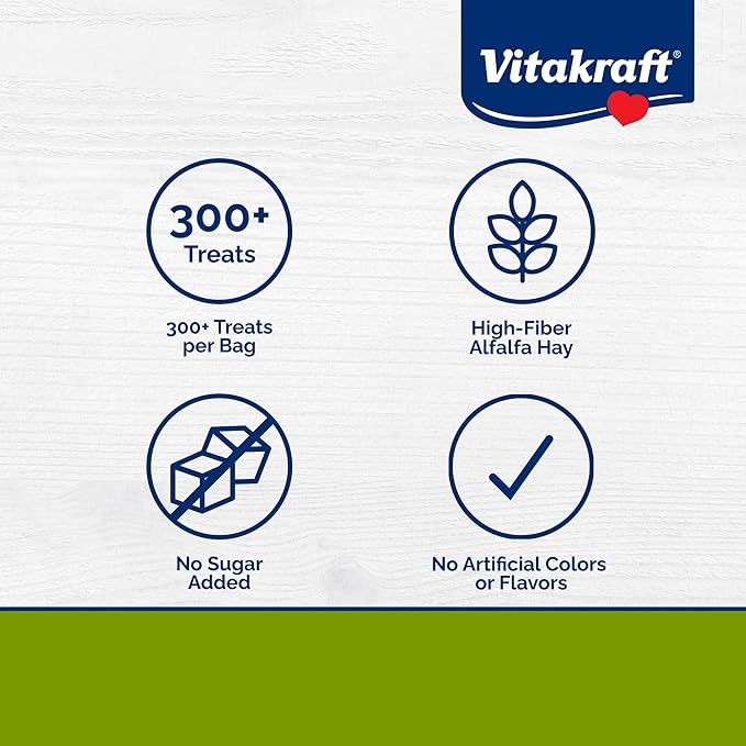 Vitakraft Nibble Rings Small Animal Treats - Crunchy Alfalfa Snack - For Rabbits, Guinea Pigs, Hamsters, and More
