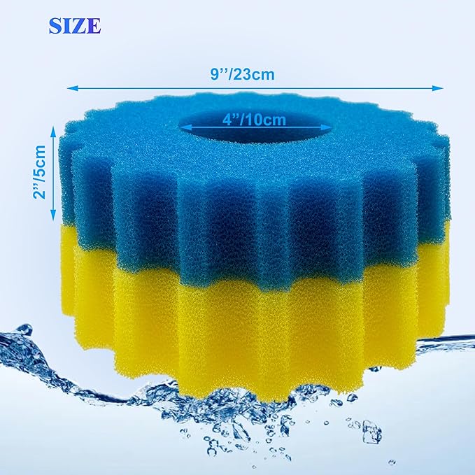 Replacement Sponge Filter Media Pads for VIVOHOME 1580/1840GPH Biological Pond Filter, Compatible with 1580/1840GPH/CPF-2500/ CPF-3500 Pressure Koi Fish Pond Filter