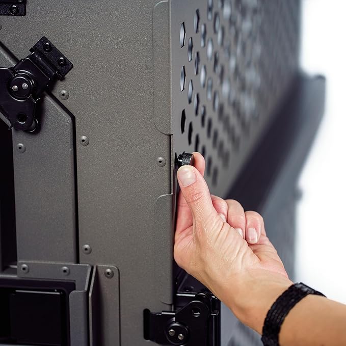 ROCK CREEK CRATES Collapsible Dog Crate: Meticulously Engineered, Durable Aluminum Construction, Non Slip Feet | 10 Year Warranty | Ideal for Indoor & Vehicle Use (Midnight Black, 30 Inch)