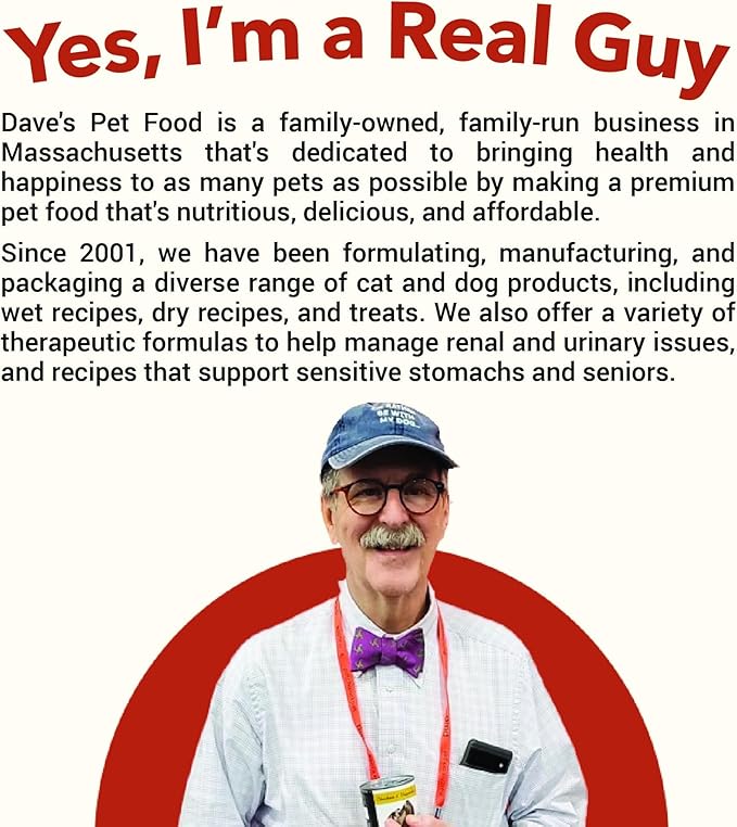 Dave's Pet Food Grain Free Canned Cat Food (Turkey & Giblets Pate), Made in USA Naturally Healthy Canned, Canned Pate, 12.5 oz Cans (12 Pack)