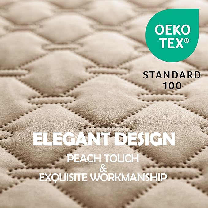 gogobunny 100% Double-Sided Waterproof Dog Bed Cover Pet Blanket Sofa Couch Furniture Protector for Puppy Large Dog Cat, Reversible (40x50 Inch (Pack of 1), Dark Beige/Light Beige)