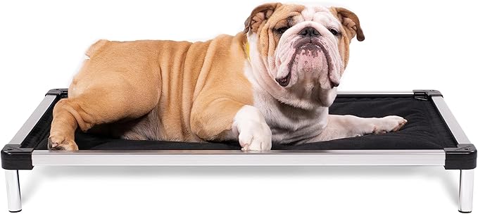 K9 Ballistics Chew Proof Armored Padded Dog Crate Bed, Virtually Indestructible, Legs Included (Obsidian Black, Medium (35" L x 22" W x 4.5" H))