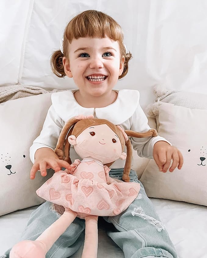 Soft Baby Doll Toys (16''), My First Baby Rag Doll for 1 Year-Old Girl Birthday Gift, Christmas Plush Toys Gift for Toddler Kids Infants -Sweetheart Girl