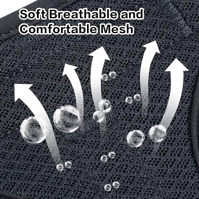 Wisedog Mesh Breathable Dog Harness: No Pull Harness with 3 Fast-Release Buckles Adjustable for Walking & Training for Small Medium Large Dogs (Black, L: Neck=20"-25"/Chest=17"-33")