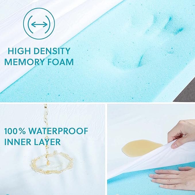 Orthopedic Memory Foam Dog Bed, Cooling Dog Beds for Extra Large Dogs -Waterproof Pet Bed for Crate with Removable Washable Cover, XXL(47inch,110Lbs)