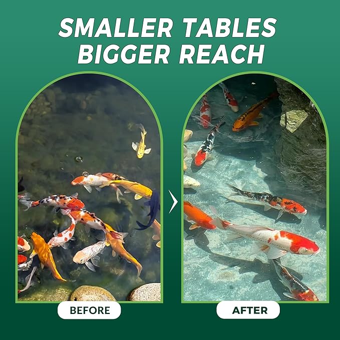 Muck Clear – Natural Pond Sludge Treatment, 500 Tablets for Ponds, Fountains & Bird Baths, Beneficial Bacteria & Enzymes, Chemical-Free & Safe for Fish, Pets & Wildlife