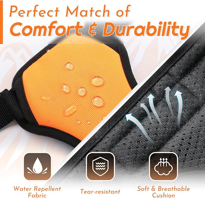 Eagloo Dog Harness Small Sized Dog, No Pull Service Vest with Reflective Strips and Control Handle, Adjustable and Comfortable for Easy Walking, No Choke Pet Harness with 2 Metal Rings, Orange, S