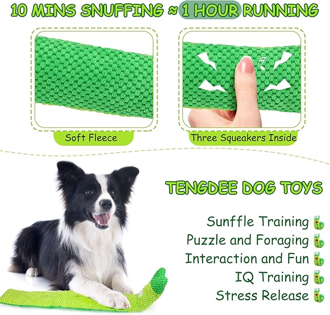 Squeak Dog Toys for Stress Release & Boredom Relief, Dog Puzzle IQ Training, Snuffle Foraging Instinct Training - Suitable for Small, Medium & Large Dogs