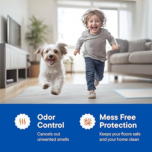 Puppy Pads Pet Pee Pads for Dogs & Puppy Training - 100 Count - Potty Pads for Dogs 22" x 22" Leak-Proof Dog Pee Pads - Quick-Dry Surface - Heavy Duty Absorbent Disposable Dog Wee Pad Bulk Pack