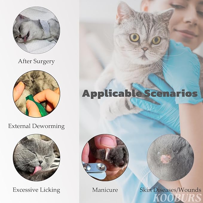 Cat Cone Collar Soft, Adjustable Kitten Cone After Surgery, Waterproof Recovery E Collar for Pet to Stop Licking(Purple Flower, Small)