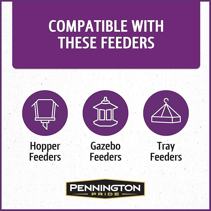 Pennington Pride Songbird Nut & Fruit Blend, Wild Bird Seed for Outside Feeders, Advanced Nutrition Formula for Bird Health, 10-lb. Bag