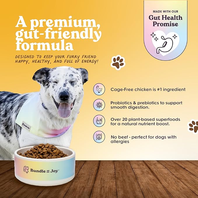 Golden Probiotic Dog Food Dry, Chicken, 4lb Bag, Allergy and Gut-Friendly Adult Kibble for Digestive Health with Cage-Free Chicken, 20 Plant Based Superfoods, Beef and Grain Free