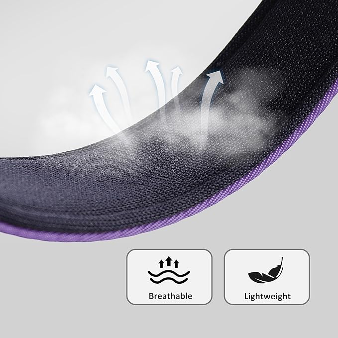 Didog Soft Padded Dog Collar for Large Dogs, Colorful and Durable Pet Collar with Quick Release Buckle, Light and Breathable for Daily Walking, Purple, L